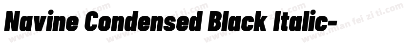 Navine Condensed Black Italic字体转换